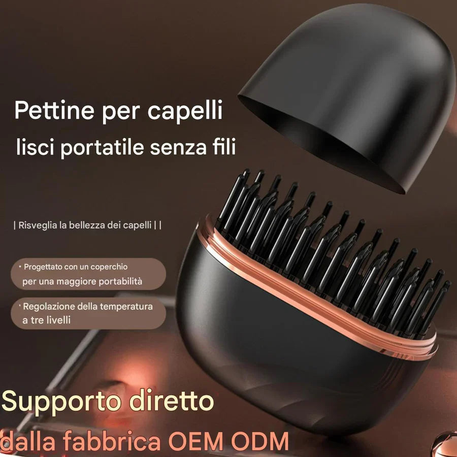 Mini Piastra Spazzola Capelli Lisci Ovunque